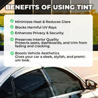 Universal Reduce Infrared Heat & Block UV by 99% Removable Window Tint Film for Cars - DIY Cut for Multiple ShapesMN2