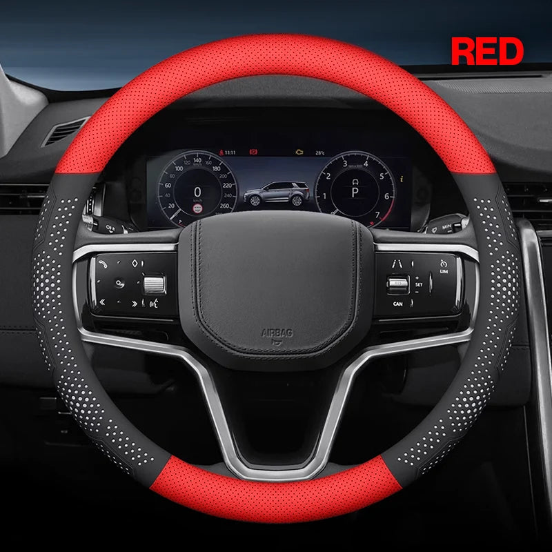Gripex UltraGrip Breathable Leather Steering Wheel Cover | Anti-Slip, Custom - Fit
