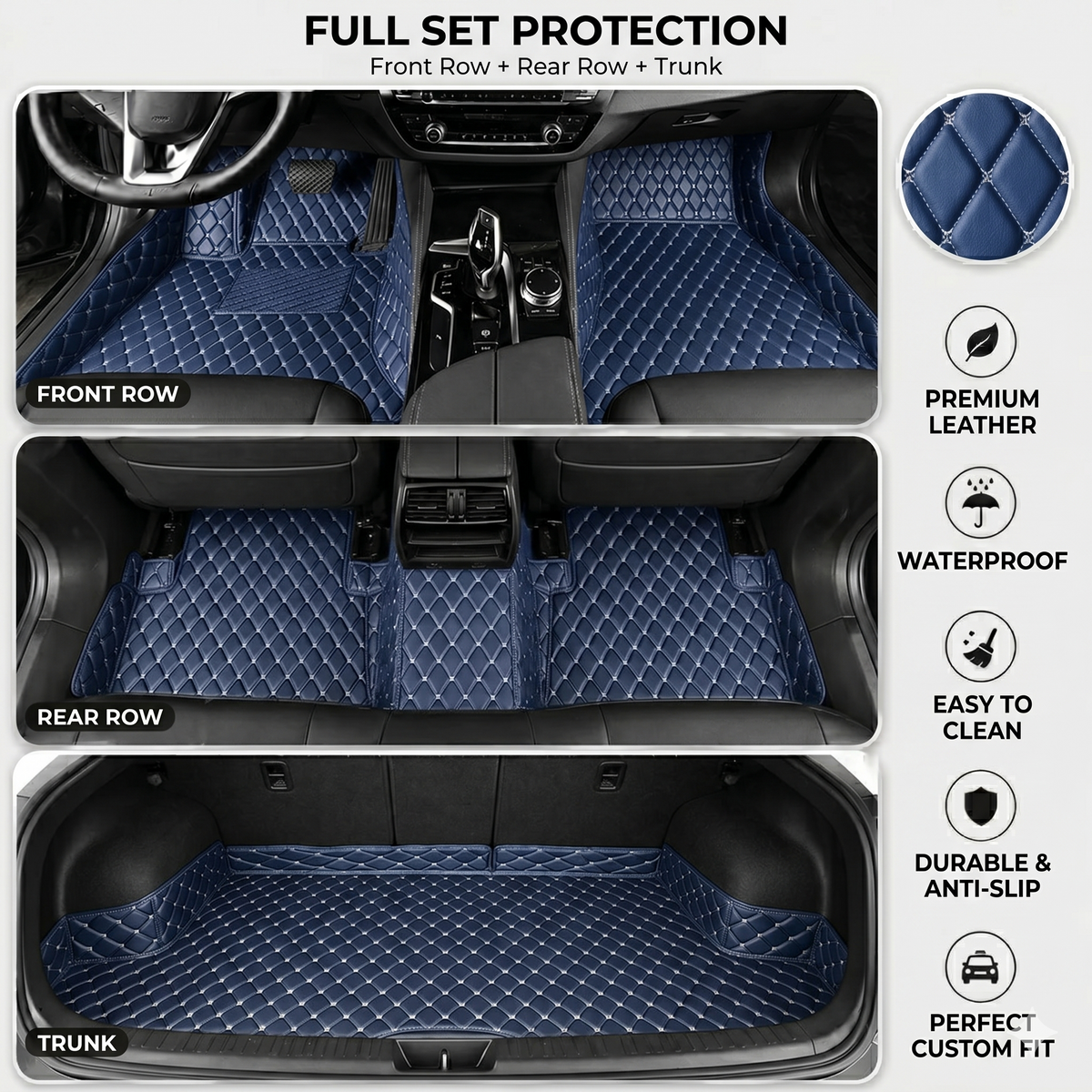 Elvie 2026 Waterproof Non-slip Universal Fit Customized Floor Mats for Cars, SUVs, and Trucks